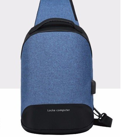 Sac de poitrine anti-vol pour hommes | Sac à dos d'épaule interface USB, sac de voyage de charge