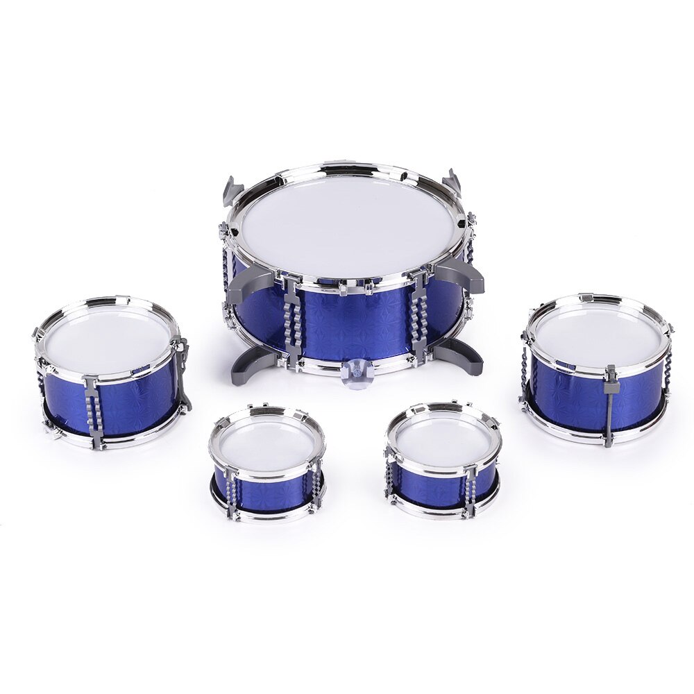 Beginners Kids Drum Set Muziekinstrument Speelgoed 5 Drums Met Kleine Cimbaal Kruk Drum Sticks Voor Jongens Meisjes