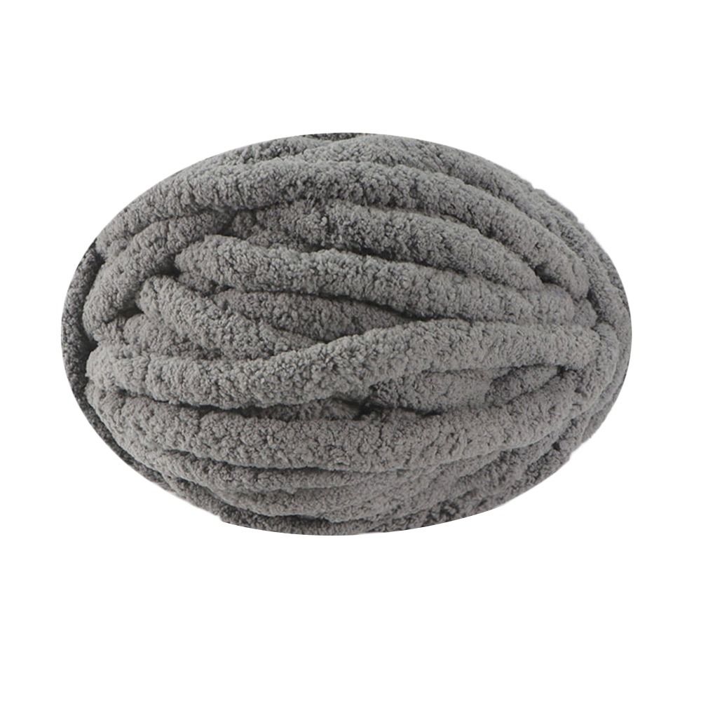 250g/ nystan flerfärgat chenillegarn för stickning och virkning filt kudde grov tjock linje mjukt varmt virkgarn halsdukslinje: Elfenben