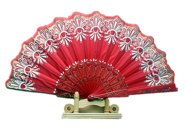 Fargerik kinesisk blond duo vifte sammenleggbar dansevifte