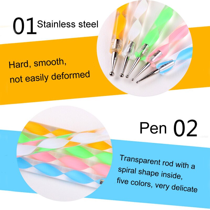 5 Pcs Acrylic or Wood Embossing Stylus Tools Set for Scrapbooking DIY For Fine Lines Freehand Embossing and Intricate Patterns