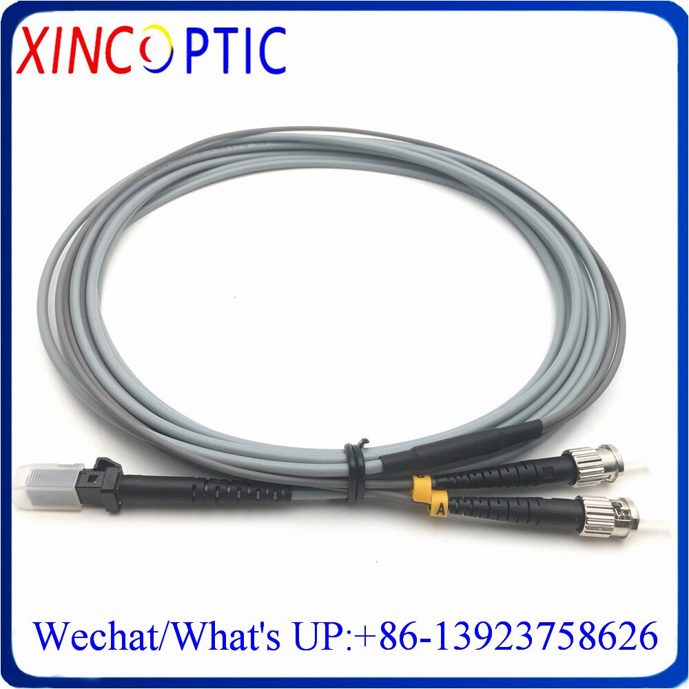 1/2/5/10/15/20M MM OM1 62.5/125 3.0mm Duplex ST-MTRJ Twin Armored MTRJ to STUPC Fiber Optic Patch Cord Cable Connector