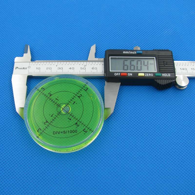 Haccury 66*10 mmhøj nøjagtighed hældningsmåler rundt vaterpas plast cirkulært vandret instrument konstruktionsmaskiner niveau