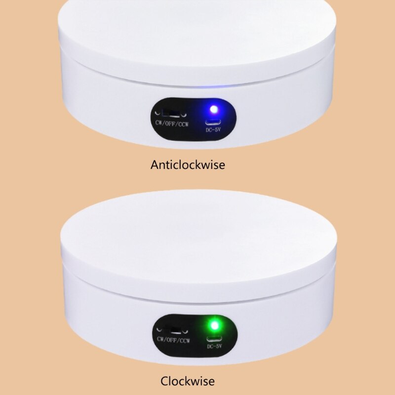 Turntable Display Stand, 360 Degree Electric Motorized Rotating Turntable for Photography, Video Shooting Props, Jewelry, Watch