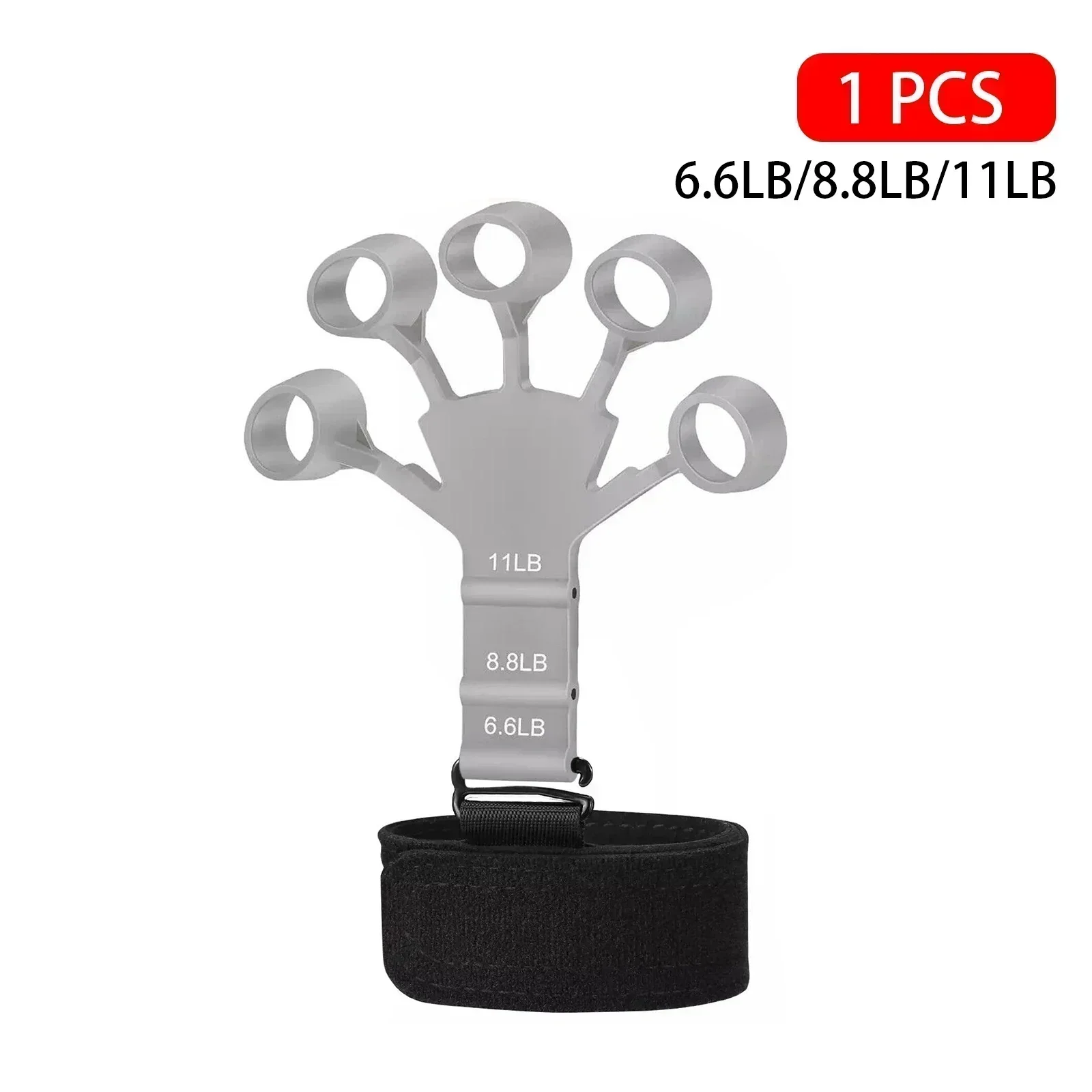 Entrenamiento y ejercicio 6 resistencia expansor de mano agarre de dedo deporte gimnasio accesorios de entrenamiento entrenamiento y ejercicio Gripster Fitness: Gris