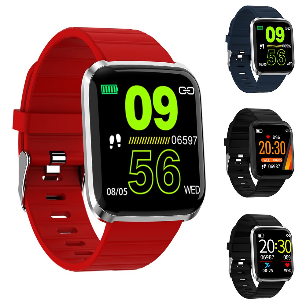 BINSSAW Neue Top Sport Smart Uhr Farbe Bildschirm Alarm Herz Rate Gesundheit Monitor Wasserdichte Sport Smart Uhr Armband + BOX