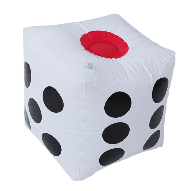 32cm opblaasbare opblaasbare dobbelstenen casino poker feestdecoraties zwembad strand speelgoed: Default Title