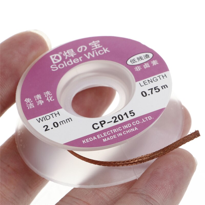 2mm avlodde lodde flette veke fjerner kabel ledning 19qb