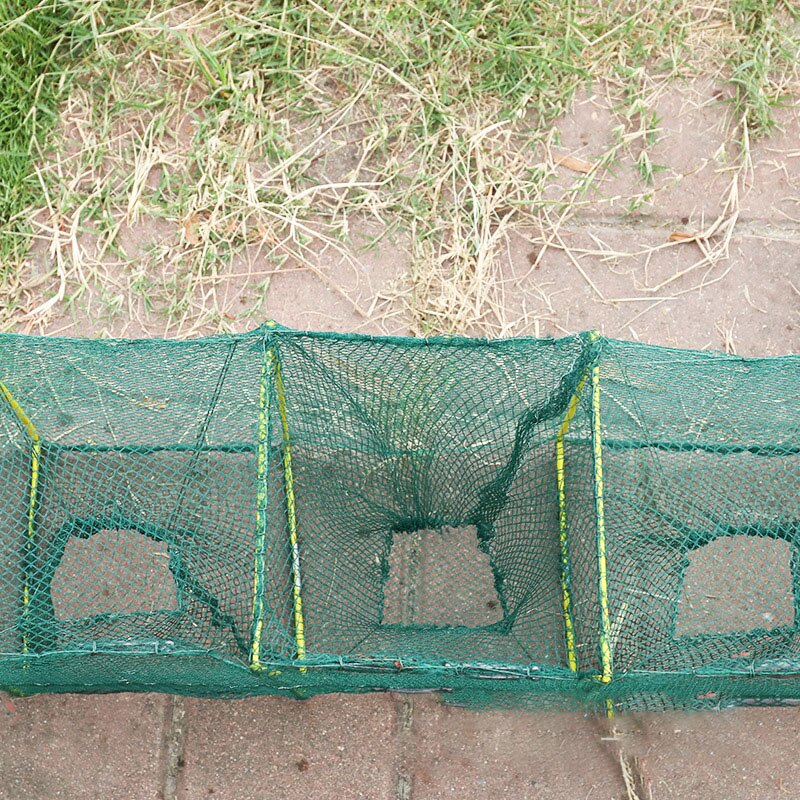 3.7m Length Shrimp Cage Fishing Net Catcher Trap Portable Foldable For Crab Crayfish Lobster Fishing Network