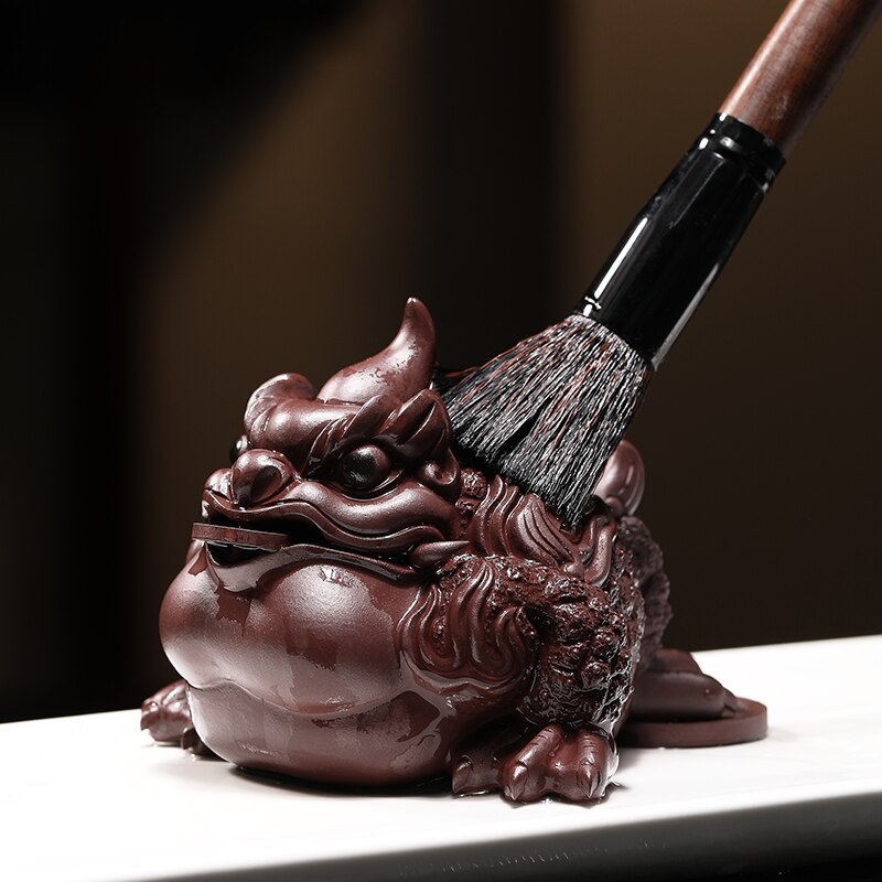 Attracting Wealth, Golden Toad can raise golden cicada tea art tea table tea set tea plate toad tea ceremony decoration