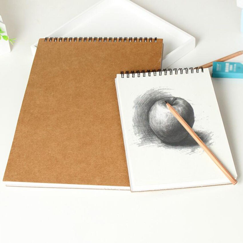 1pc student skisser skissebok 30 sider  a3/a4/a5 kunst papir spiral spiral skissebøker papir notatbok skisse bok kunst forsyninger