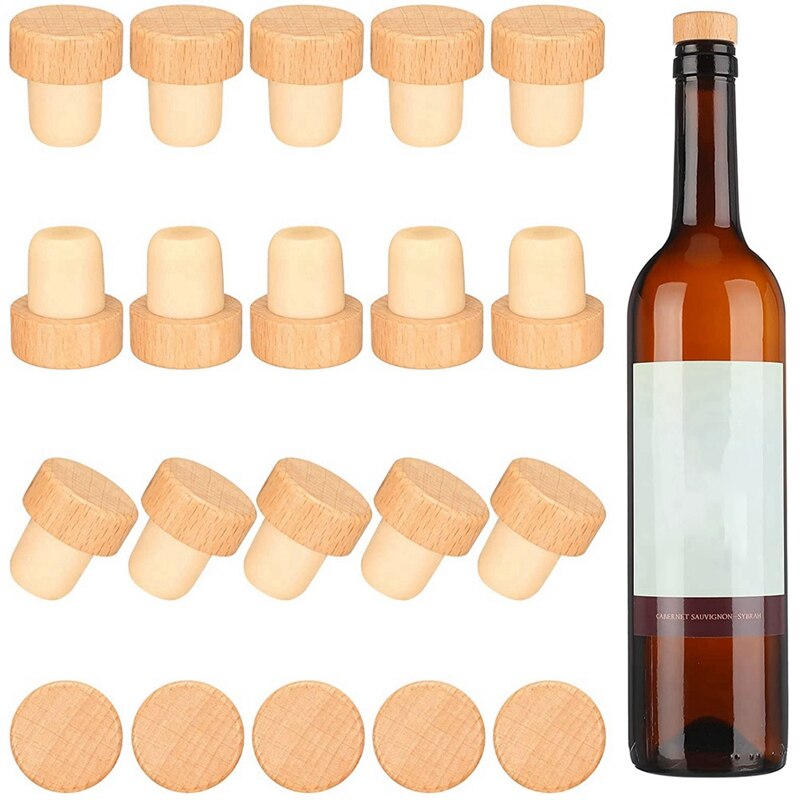 20 Konische Korkstopfen Aus Naturkork – Für Einmachgläser, Karaffen & Flaschen, Vielseitig Für DIY Und Geschenke