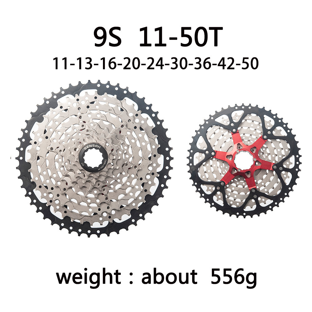 SENSAH Rower górski 8 9 10 11 12 Speed Velocidade Kaseta rowerowa MTB Freewheel Sprocket 40T 42T 46T 50T 52T dla HG HUB: green