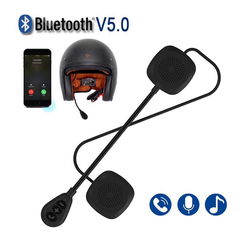 Motorfietsen Bluetooth 5.0 Motor Helm Headset Draadloze Handsfree Stereo Oortelefoon Fm Ontvanger Waterdicht Niet Helm Intercome