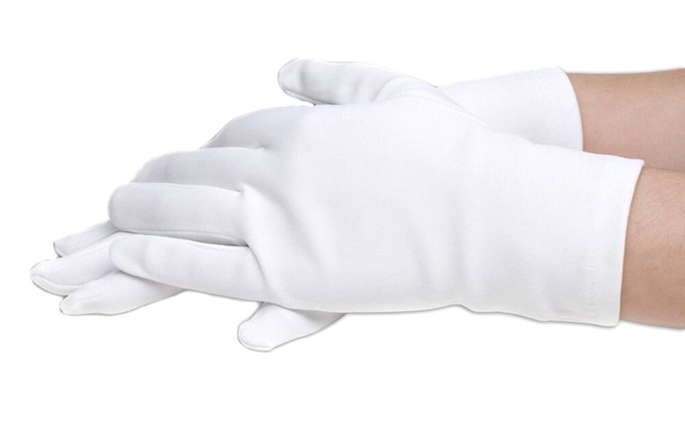 Guantes de baile para niños y niñas, manoplas elásticas blancas de rendimiento para Festival, cortas, para guardería, 1 par, Q3W6