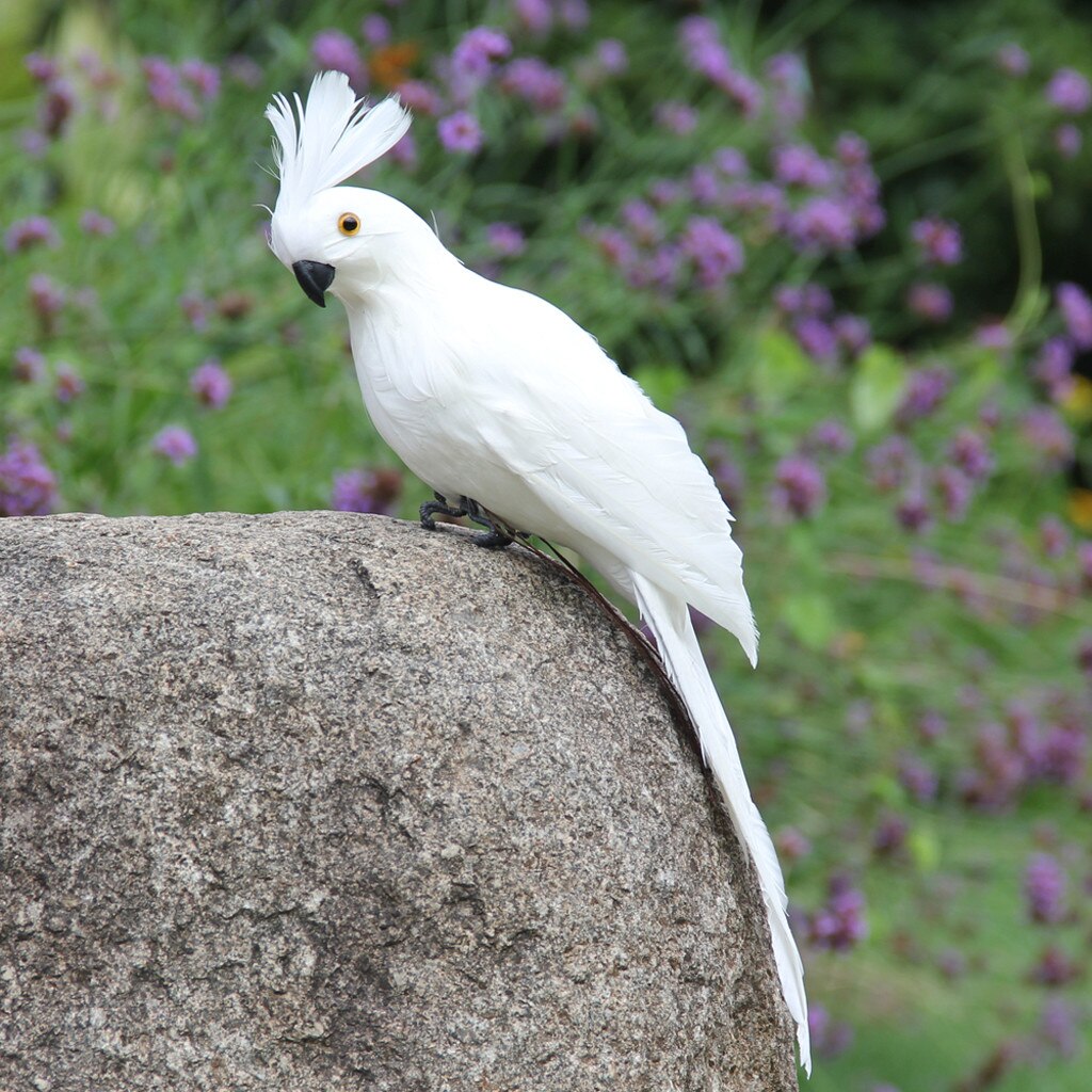 Oiseaux de jardin artificiels colorés | Faux perroquets, modèle d'oiseaux, décoration pour arbre de pelouse et jardin de maison en plein air: A