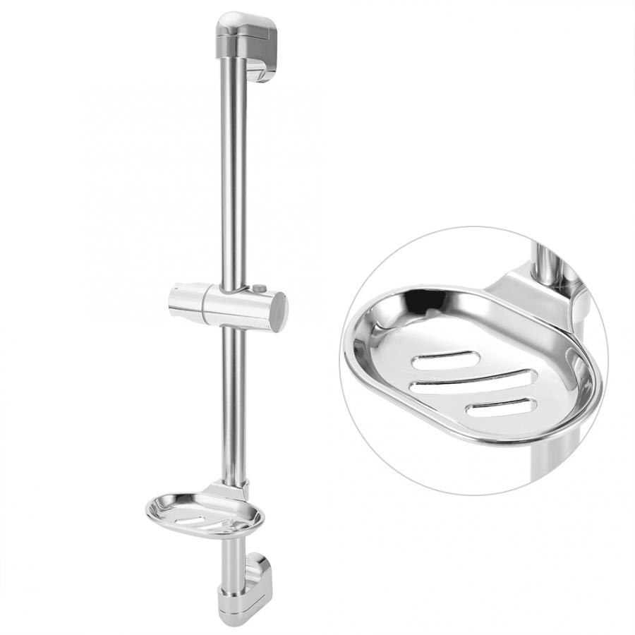 G1/2" Stainless Steel Lifting Rod Handhold Shower Head Holder Bracket w/ Soap Box regadera para ducha