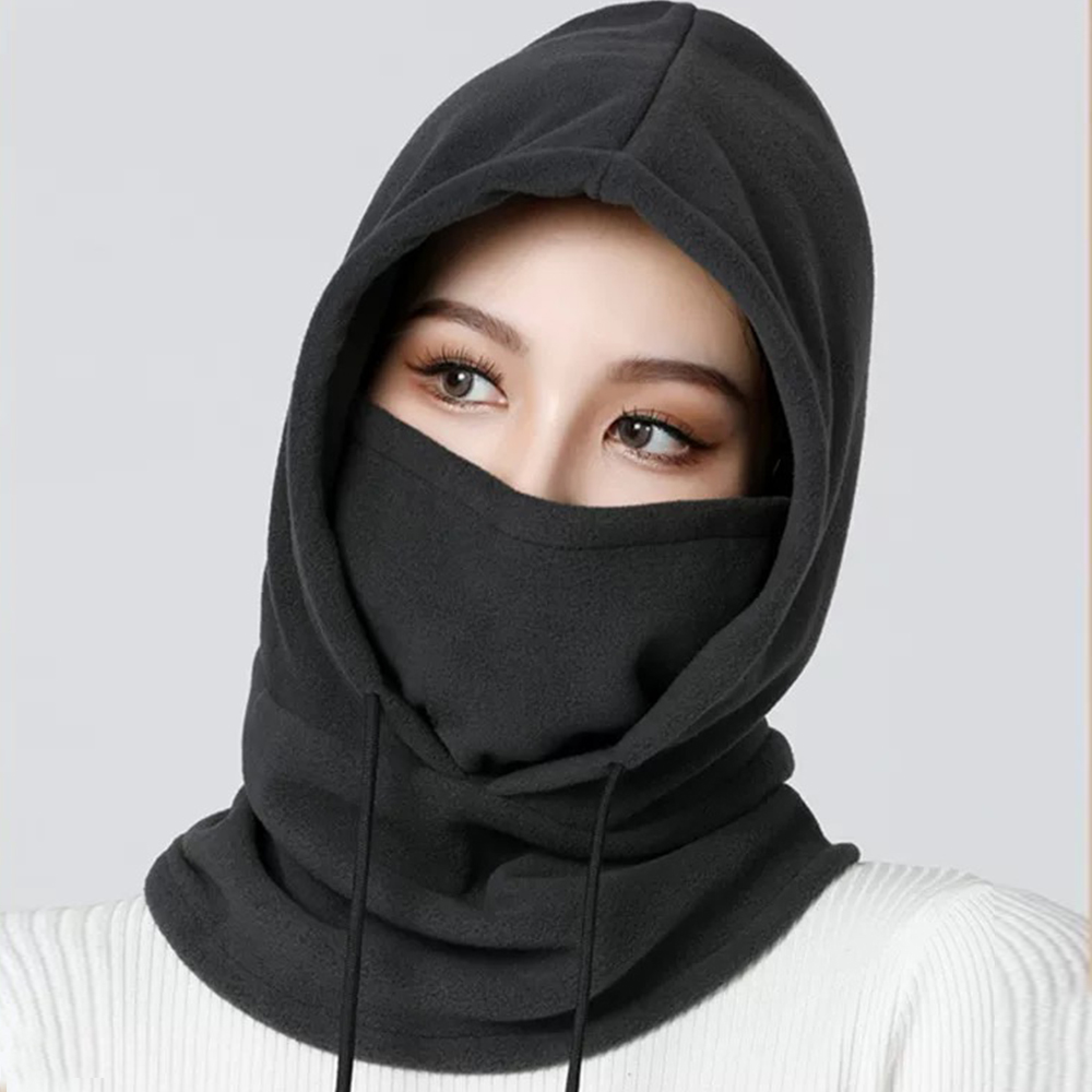 Gorro térmico de lana para invierno con capucha para exteriores, a prueba de viento, frío, cálido, deporte de esquí, calentador de cuello para hombres y mujeres, máscara facial de ciclista, gorros enmascarados