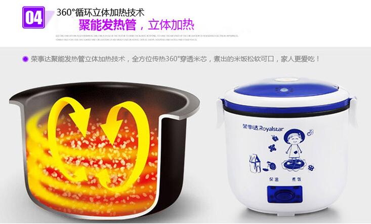 China Royalstar RFB-12A automatische houshold Mini reiskocher 110-220-240v 1.2L