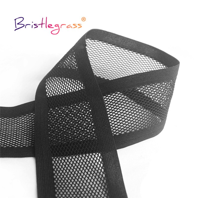 Bristlegrass 1 Yard 2 &quot;50Mm Nylon Mesh Decoratieve Elastische Spandex Rubber Band Tailleband Ondergoed Lingerie Jurk Diy Naaien trim