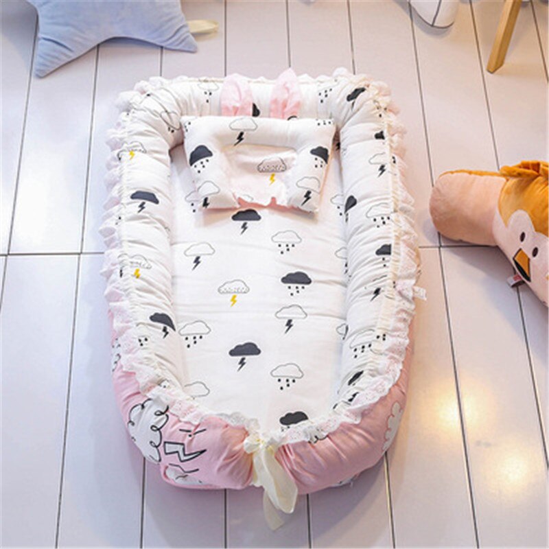 Baby Crib Neonatal Cotton Fiber Lace Simulation Uterus Portable Removable And Washable Isolation Bed Baby Nest