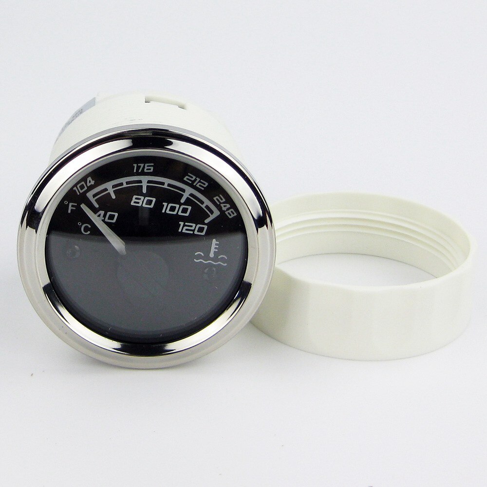 KUS Marine Water Temperature Gauge Boat Truck Car RV Water Temp Gauge Steel Bezel Black Face 40-120 Degree