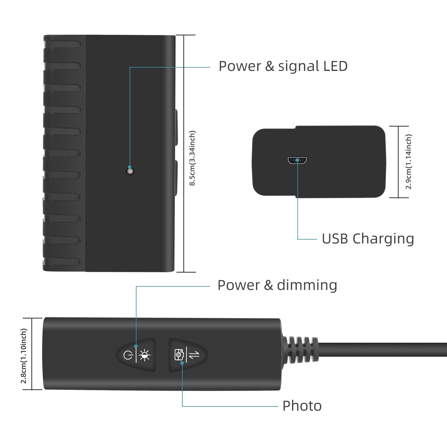 5MP HD kabellos Endoskop Kamera 5,5mm Objektiv mit LED Licht 10M fest Kabel IP67 Industrielle Überprüfen Endoskop für Android Iphone