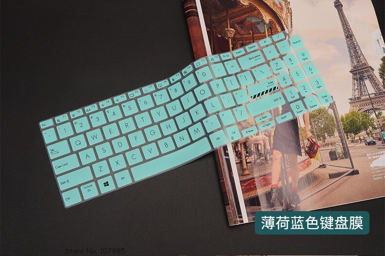 Laptop Clear Transparante Tpu Siliconen Toetsenbord Cover Skin Protector Voor Asus Vivobook Pro 15 Oled K3500 M3500: Skyblue