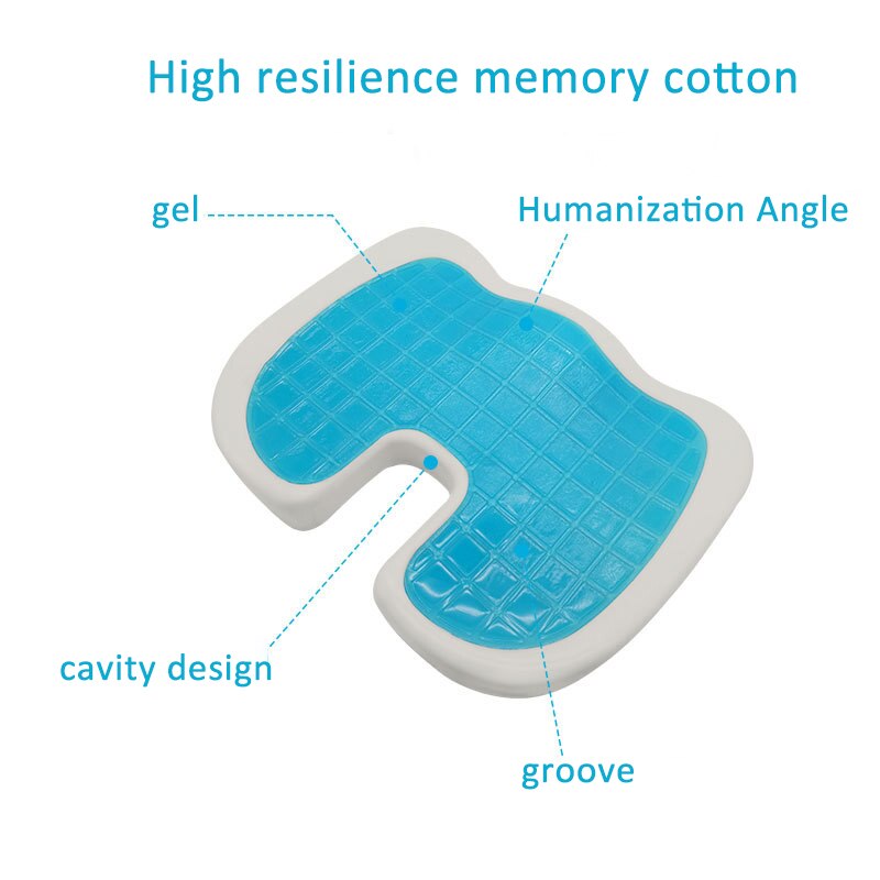 Sitting Cushion Gel Pillow Flex Sitter Flex Back Support Sit U-shape memory cotton gel seat cushion Posture