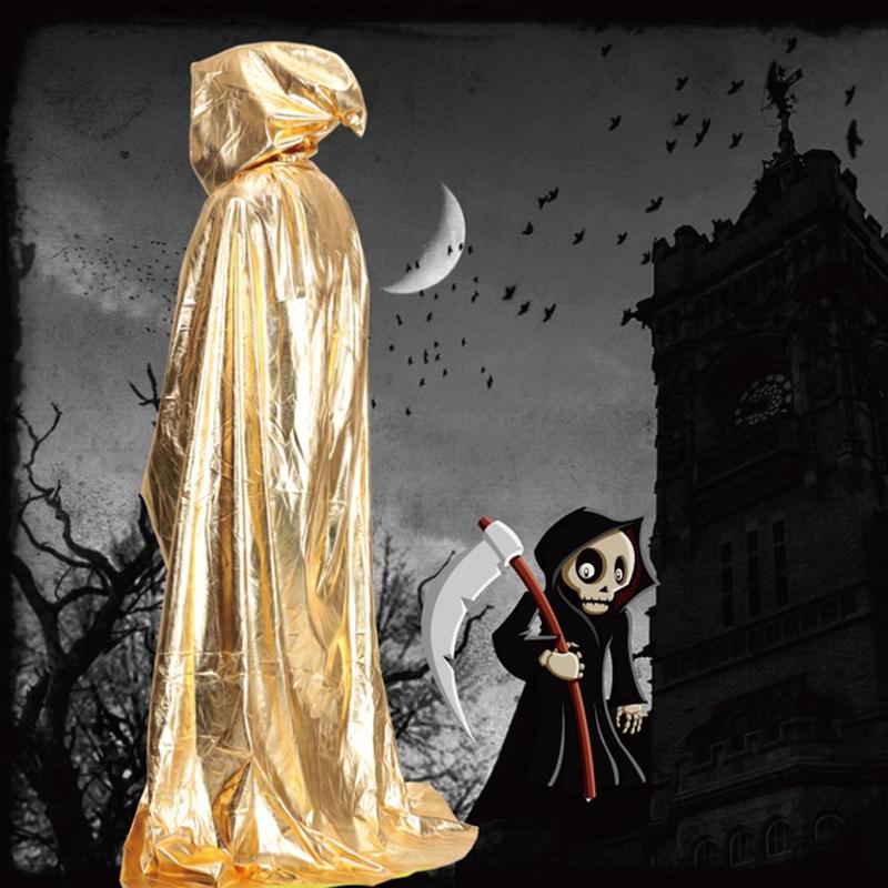 Halloween kostume død kappe voksen mandlig cos dragt vampyr heks kappe tøj magisk troldmand sort  a8 j 0