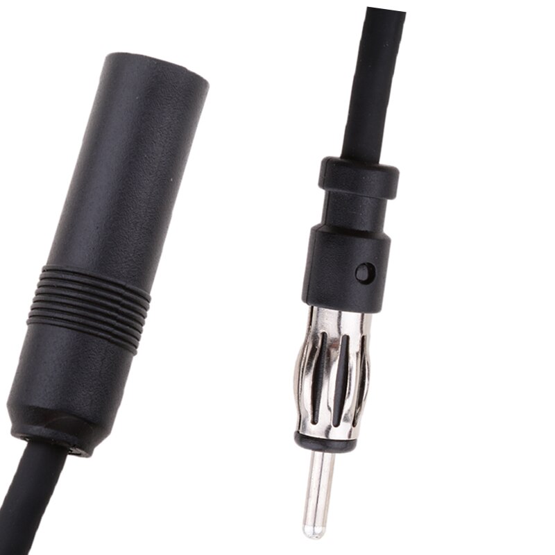 Antenne skjøteledning am/fm radioadapter skjøtekabel for antenne bil bil i svart kabel 35cm m/f koblingsplugg