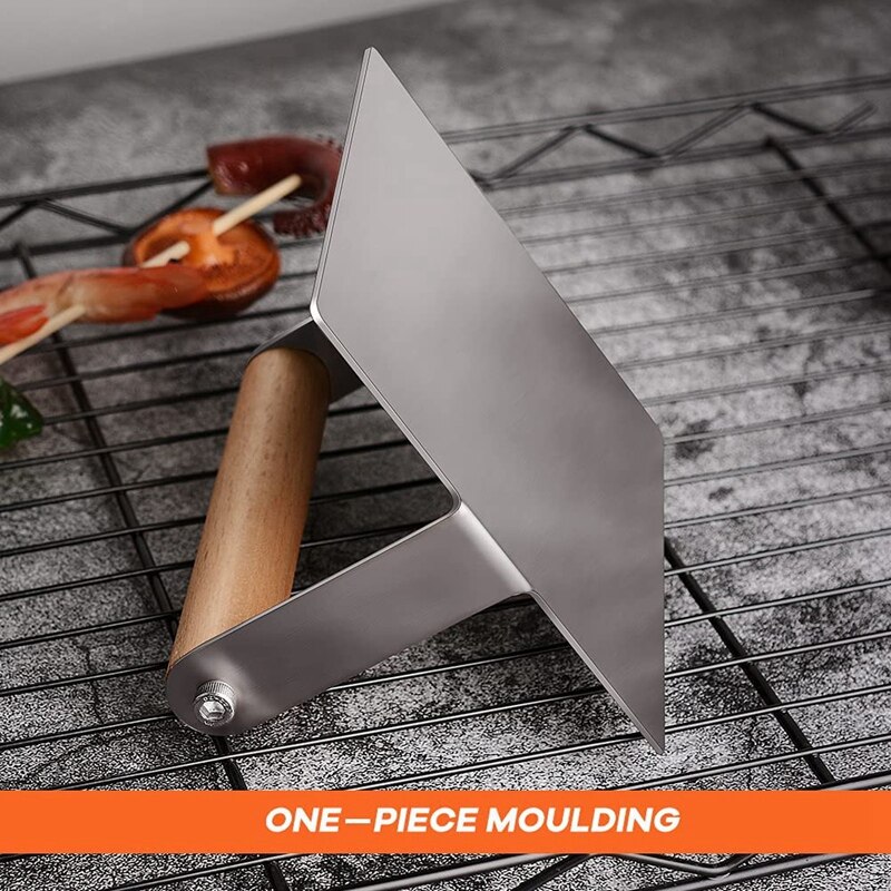 Square Burger Press,Burger Smasher,Hamburger Bacon Press,Presser Spatula For Flat Top Outdoor Griddle Grill Home Cooking