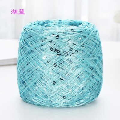 100g/ball Shiny Sequin Yarn Colorful Crochet Thin Thread Yarn for Hand Knitting Sweater Shawl Yarn DIY Crochet Hook Thread: 51