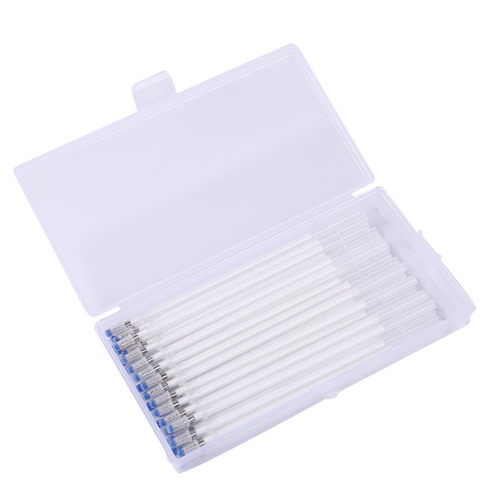 40Pcs Warmte Uitwisbare Pen Hoge Temperatuur Verdwijnen Stof Marker Vullingen Met Opbergdoos Stof Craft Tailoring Accessoires