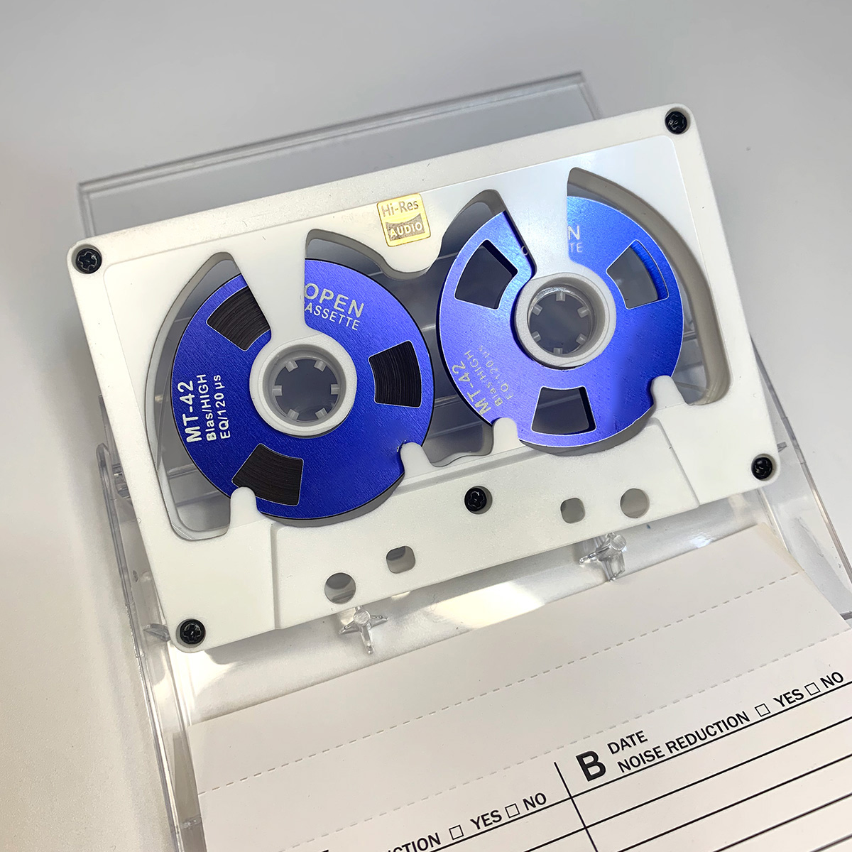 Retro Blank Audio Tape Type Handmade Audio Cassette Reel to Reel Cassette 50 Min Double-Sided Metal Reel for Walkman Recording: Orange