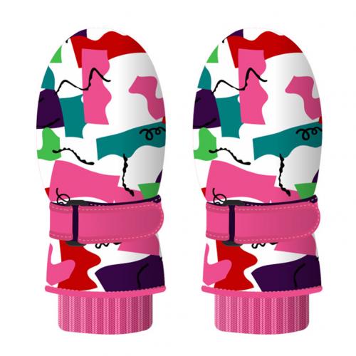 Winter Waterdicht Winddicht Dikke Warme Sneeuw Ski Snowboarden Wanten Uitgebreide Pols Skiën Handschoenen: Multicolor