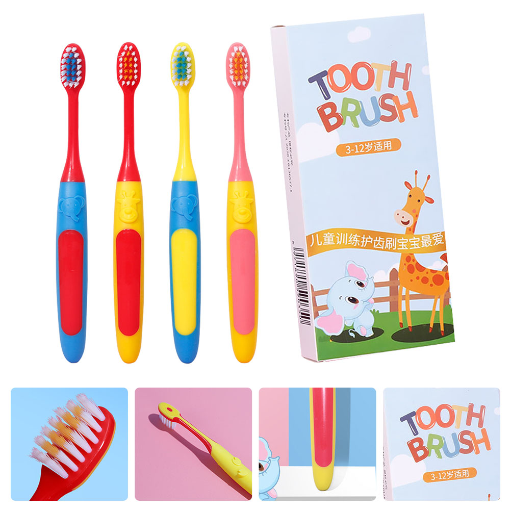 4pcs Bambini di Pulizia Spazzolino Da Denti Spazzolino Da Denti Del Fumetto Denti Spazzola di Cura: Default Title
