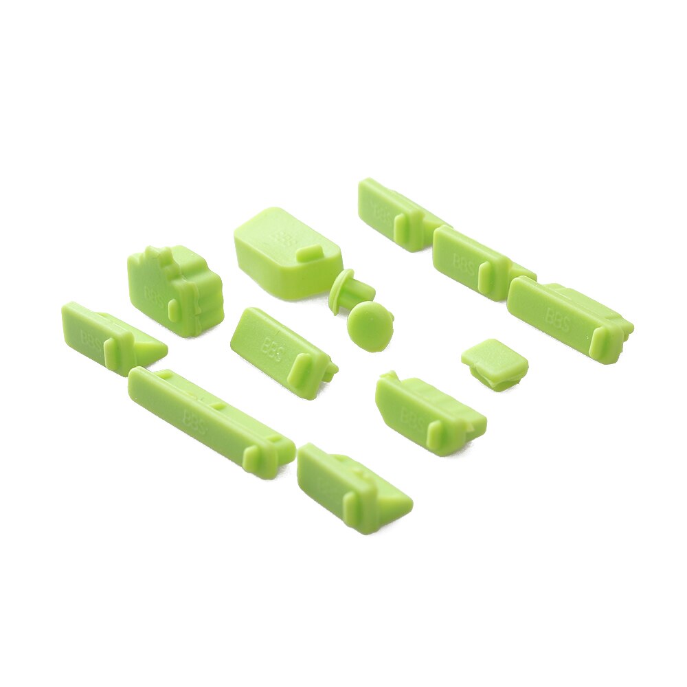 Connecteur Anti-poussière en Silicone coloré pour ordinateur portable offre spéciale, 13 pièces, accessoire de bureau pour ordinateur de universel bouchon couvercle: green