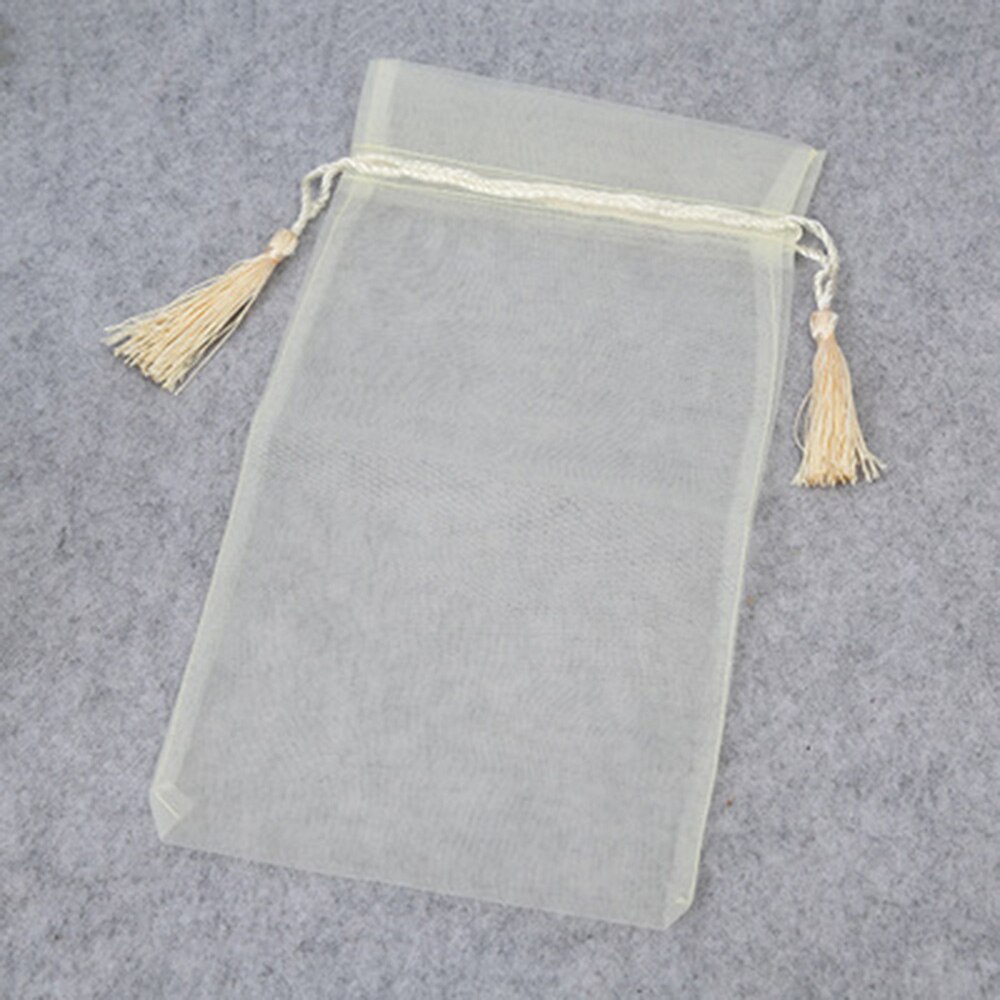 10Pcs Transparant Packs Koord Zakjes Zakje Organza Bag Voor Sieraden Wedding Party Kralen Verpakking