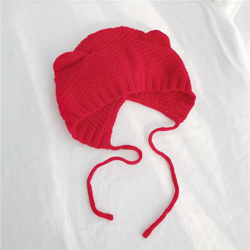 Søt katt ører lue nydelige kvinner vinter varme luer dame kawaii høst og vinter luer casual 100%  håndlagde strikke luer: D