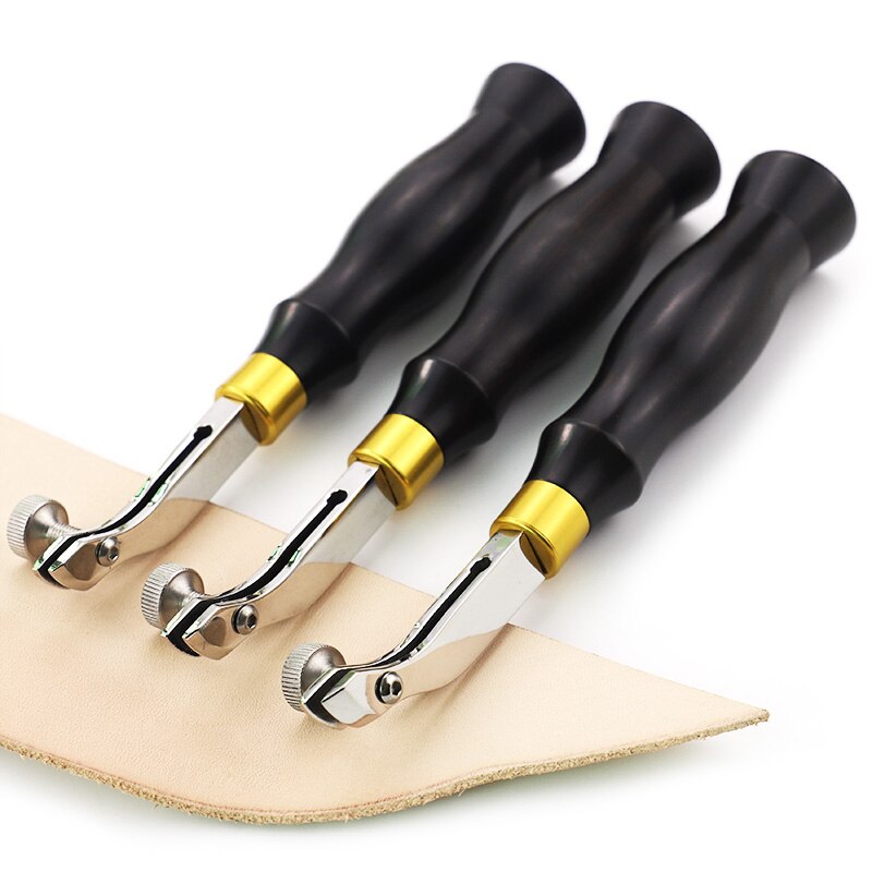 Stainless Steel Adjustable Scribe Leather Edge Manual Scribing Grooving Tool Stitching Groove DIY Leather Craft Tool