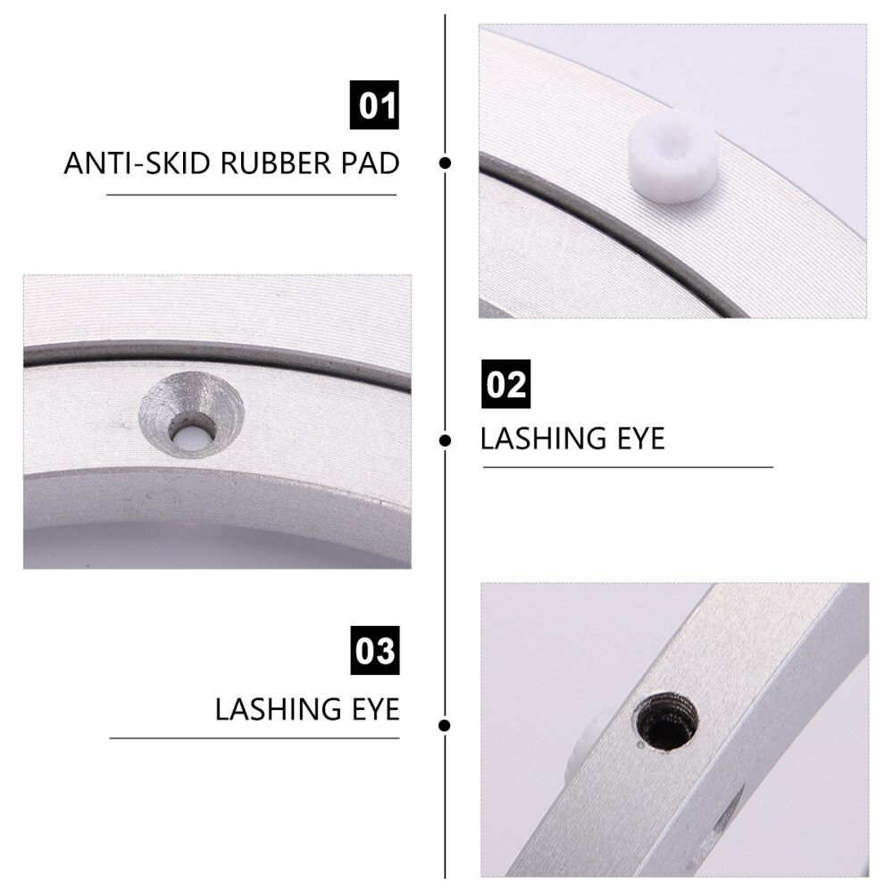 1pc dreieskivelager fint aluminiumslegering roterende svingbar dreieskiveplate roterende base roterende lager