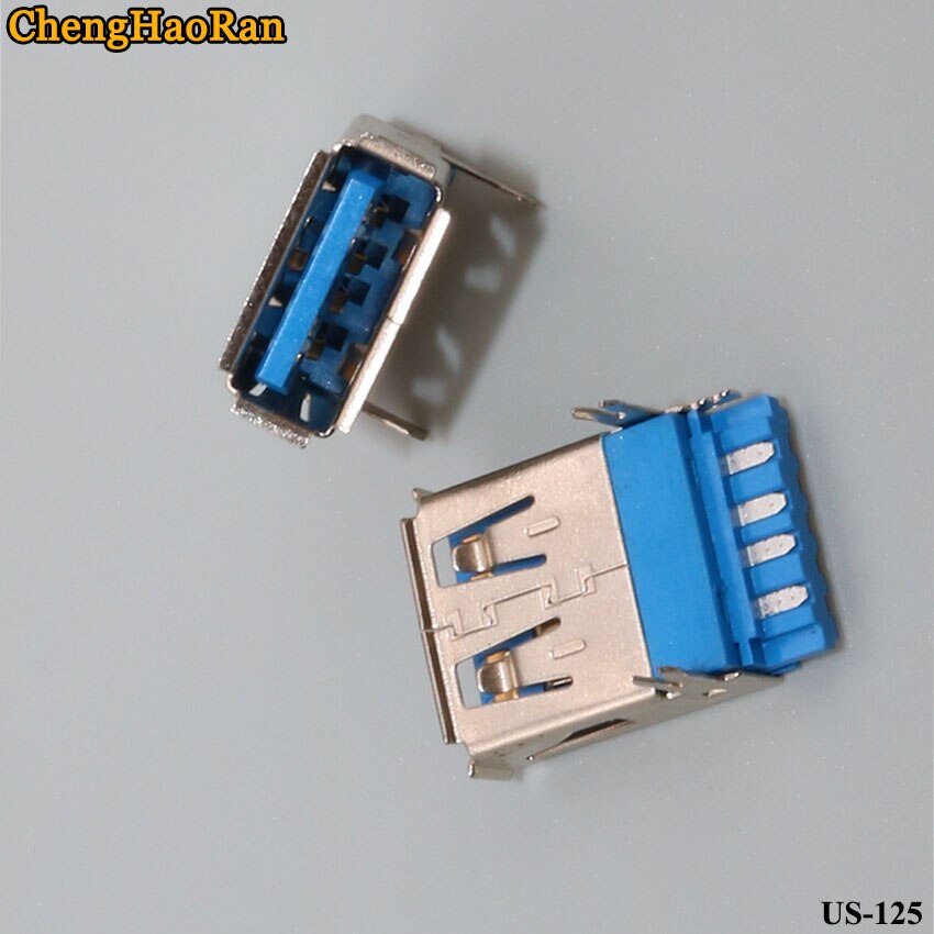 ChengHaoRan 2 teile/los USB EINE weibliche AF 3,0 draht blau kunststoff USB super high speed stecker stecker USB3.0 hohe geschwindigkeit weibliche