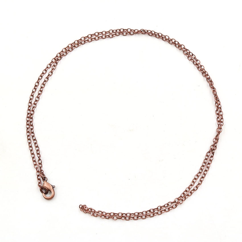 10 pièces/lot Simple Style or/or Rose/argent/Bronze couleur 50 cm longueur collier chaîne femmes bijoux à breloques