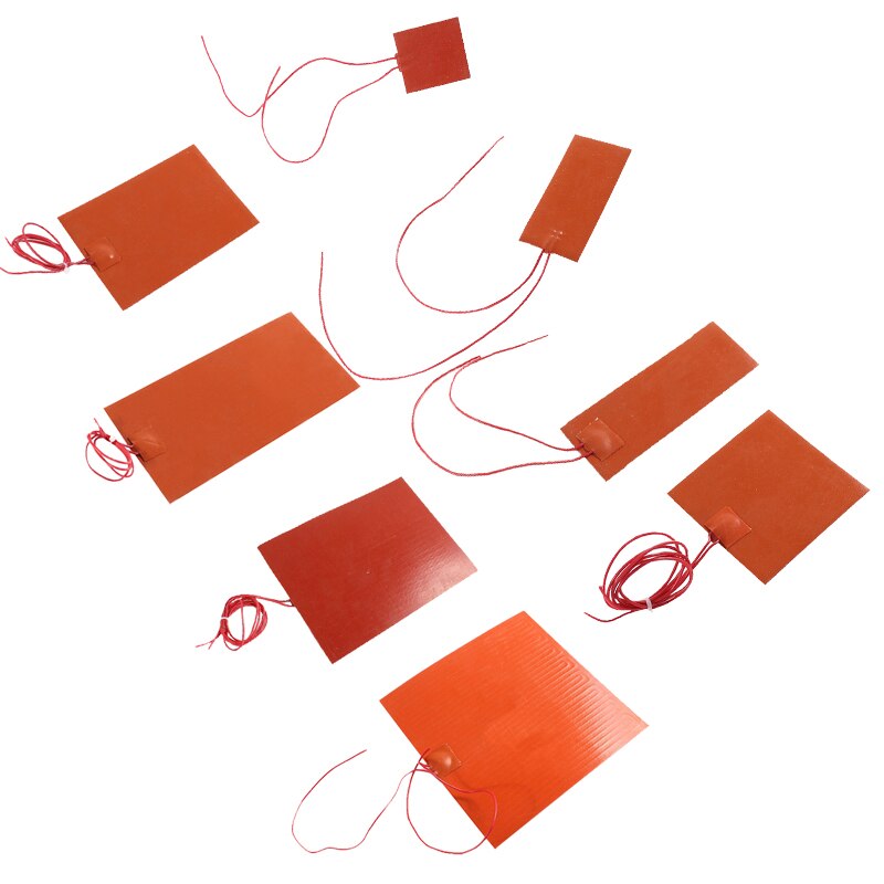 5V/12V/24V/220V 3D Printer Silicone Heating Pad 0.4W Universal Engine Heating Plate Car Oil Pan Heater Mat Electric Heater Pad