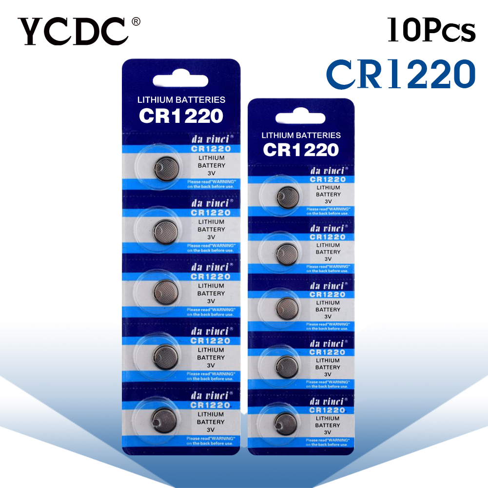 YCDC 10X CR1220 3V CELL BATTERIJ HORLOGE KNOP ECR1220 DL1220 LM1220 KCR1220 COBATTERIES CR 1220 Grote