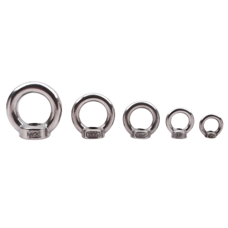 Stainless Steel Cable Rope Lifting Lifting Eye Nuts/Screw Ring Eye Bolt Ring Hooking Nut Screws M5/M6/M8/M10/M12