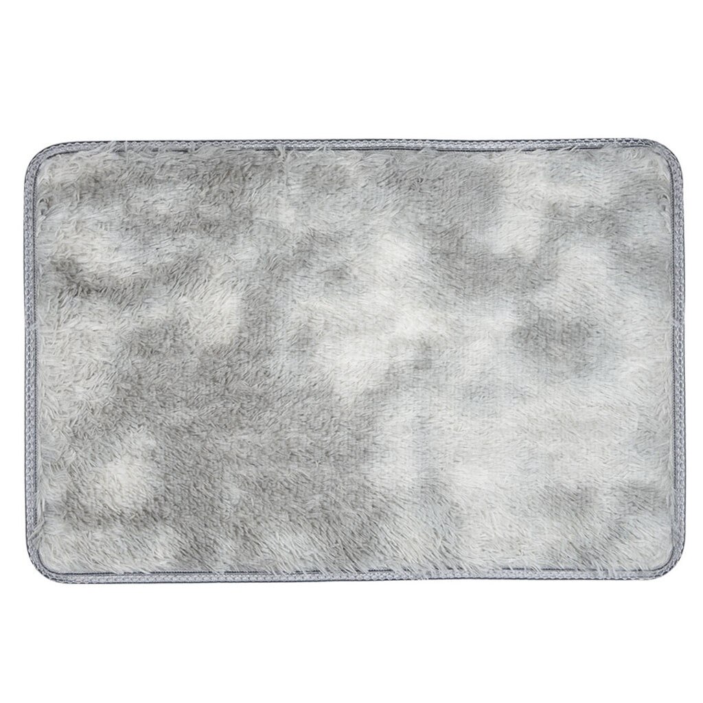 40*60cm Bath Mat Bathroom Carpet Rug Ultra Soft Shaggy Plush Bathroom Mat kitchen Door Floor tapis de bain Carpet Decor: Gray 