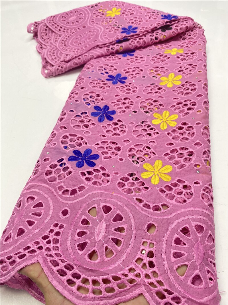 African Lace Fabric Lace Swiss Voile Lace Nigerian Dry Lace Fabrics With Stones For Wedding Sewing YA3649B-1: Picture 2