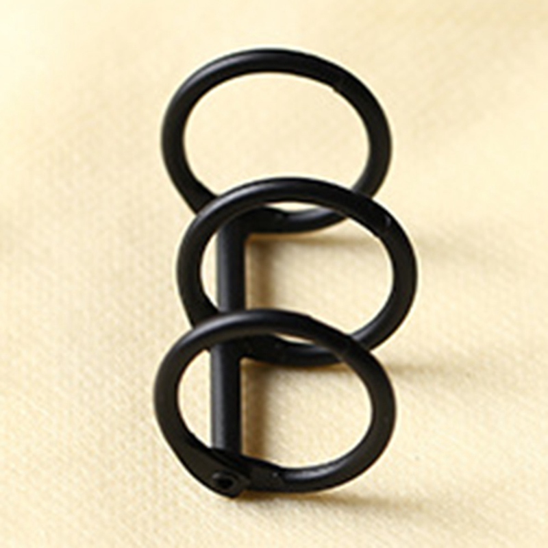 Clip de carpeta de Metal en espiral A5 A6, pinza para carpeta de archivos de acero inoxidable, Clip de carpeta de anillas, Clip de hierro: BK